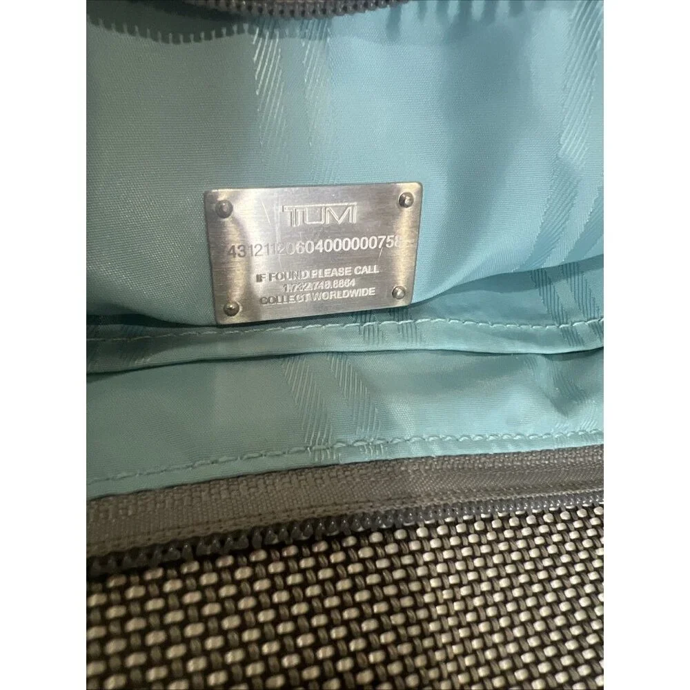 Tumi Gray Laptop Briefcase Bag W/Shoulder Strap Travel Business Work Tote $595